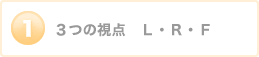 ３つの視点　Ｌ・Ｒ・Ｆ