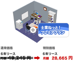 6年リース全てｾｯﾄで月額33,495円